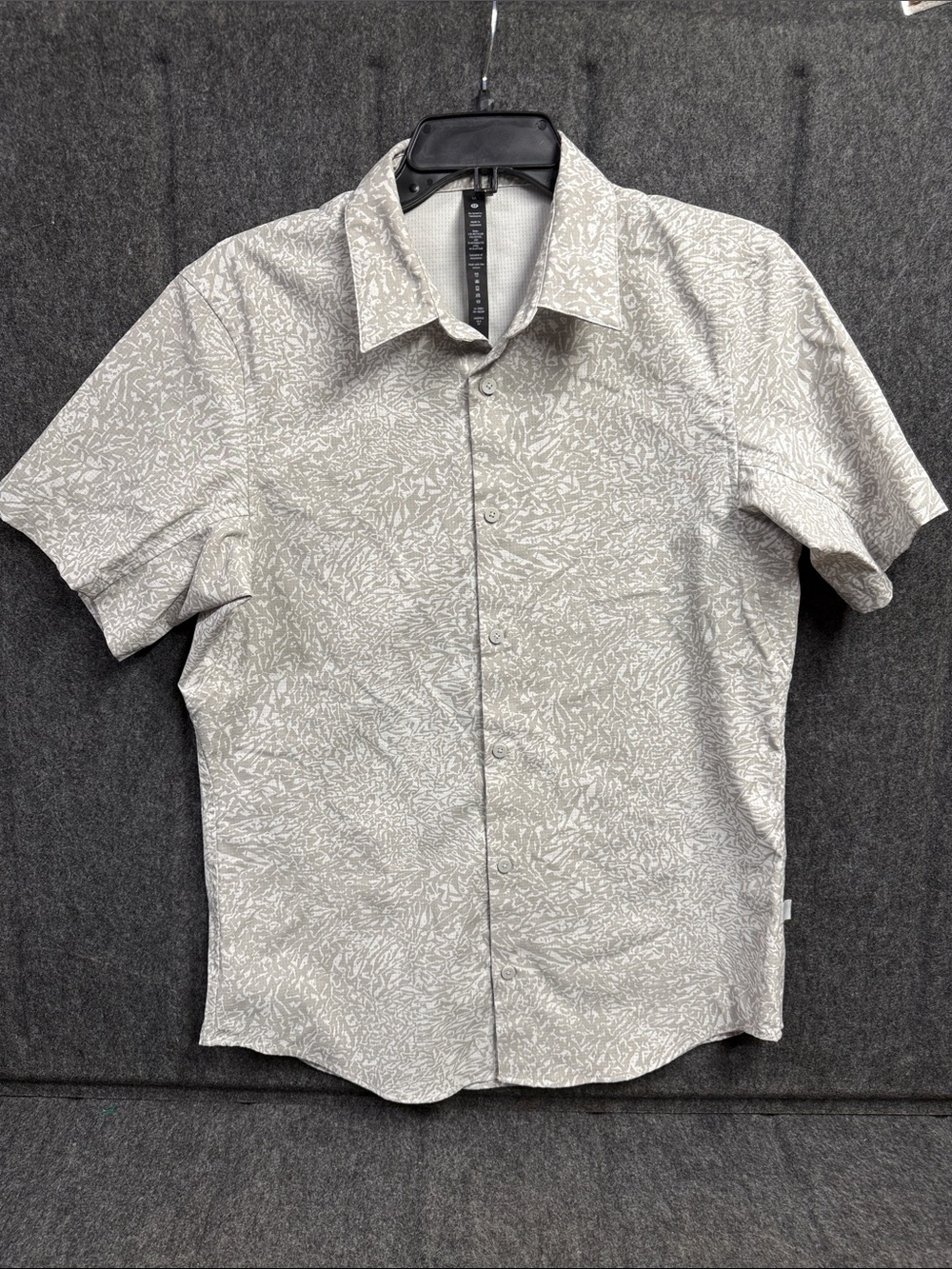 lululemon athletica Short Sleeve Print Shirt - Light Gray & White